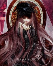 1/4 1/6 Long wave Hair Straight Bangs High Temperature Fiber Wig For BJD Doll