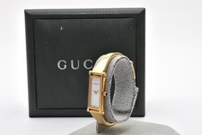 【NEAR MINT /w Box】Gucci 1500L Gold 12mm Shell Dial Quartz Women's Watch #332