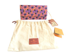 Portafoglio Etro stile continentale stampa astratta pelle colorata nuovo con etichetta