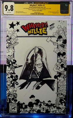 Why Not?! Willie #1 Ltd 300 Darth Vader sketch by Livio Ramondelli CGC 9.8