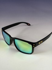 Oakley Holbrook Black Frame Yellow Green Mirror Polarized Sunglasses 9102 W/ Box