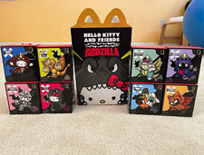 McDonald  s Godzilla Hello Kitty Happy Meal complete set and box