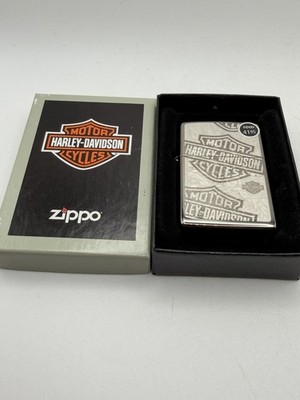 2018 Harley Davidson Bar & Shield Black Ice Zippo Lighter NEW