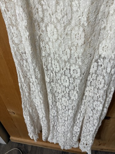 VTG BOHO Priscilla of Boston Wedding Dress Crochet Gown 1950’s B-32” W-26” - Picture 16 of 24