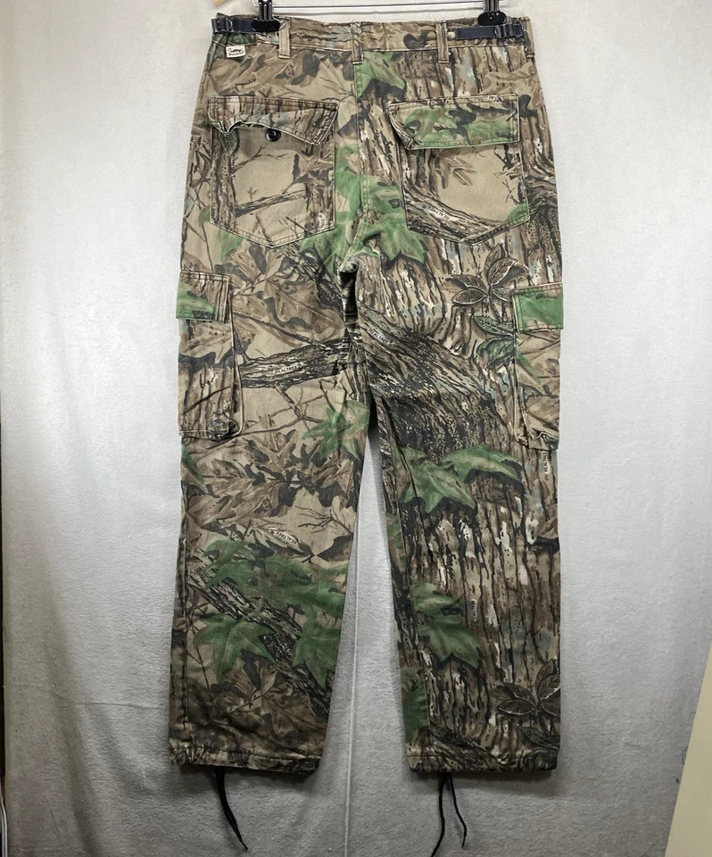 Vintage Duxbak REALTREE Camo Pants Men's M 34x30 Adjustable Waist Cargo - Image 2 of 4