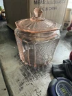 Vintage Anchor Hocking Pink Depression Glass Biscuit Jar