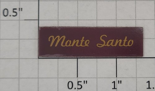 Placa de identificación adhesiva para coche Lionel 19108-10 Norfolk & Western Monte Santo Dome | Zustand: New