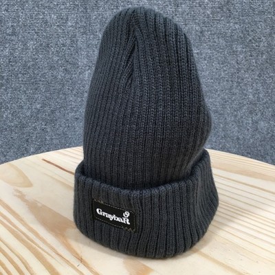 Graybar Quake City Caps Winter Beanie Hat Unisex One Size Cuffed Acrylic Gray