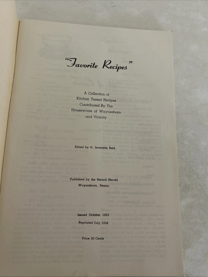 Record Herald Cook Book, 1958 reprint; Jeannette Reid, ed, wraps - Image 2 of 4