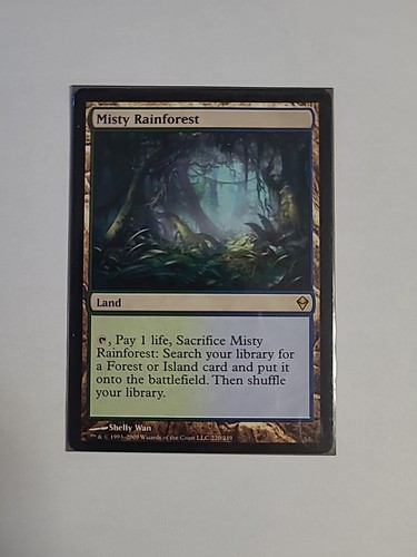 Magic the Gathering Misty Rainforest Zendikar Card Regular Lightly Played - Picture 1 of 2