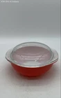 Pyrex Red 024 2 Quart Round Casserole Bowl with Clear Lid 684-C Vintage