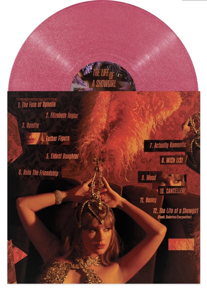 Taylor Swift Life Of A Showgirl - Sequins Are Forever Magenta Glitter LP PRESALE - Image 3 of 3