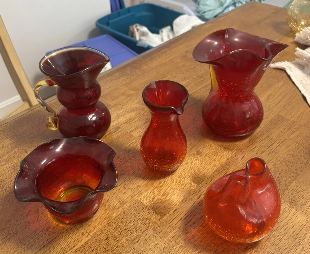 Glass Red Collectible Jugs & Pitchers for sale | eBay