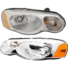 Headlight Set For 2004 2005 2006 Chrysler Sebring Left and Right With Bulb 2Pc