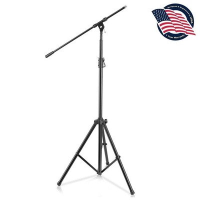 Pyle Heavy Duty Tripod Mic Stand Height & Boom Adjustable - Black PMKS56