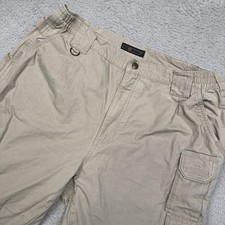 5.11 Tactical Cargo Pants Mens 38x34 Beige Elastic Waist Workwear Outdoor
