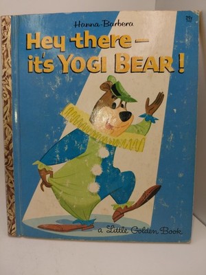 1964 Antique A Little Golden Book Hey There - It's Yogi Bear  