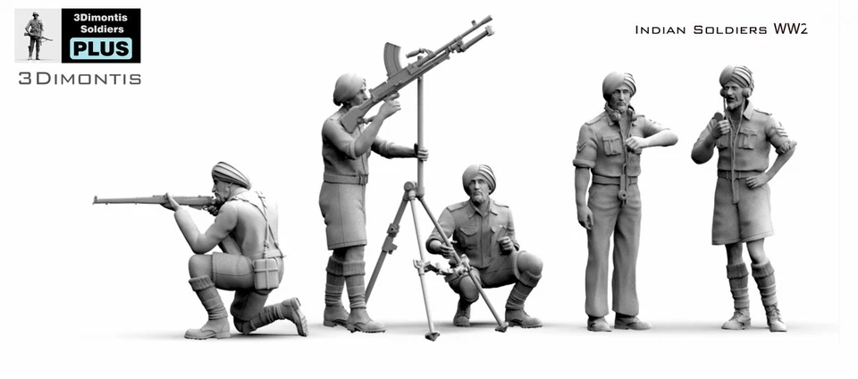 Peddinghaus 3D Druck 1-72 72F449 Indian Soldiers WWII