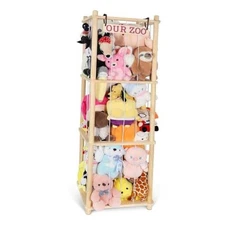Extra Large Stuffed Animal Storage for Corner Organizer,Premium Wooden 