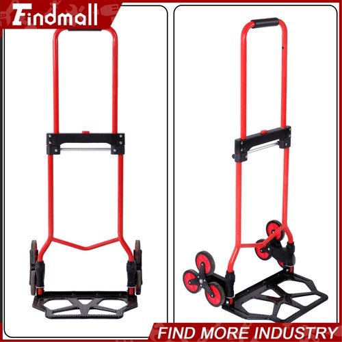 Findmall Carrello Scala Pieghevole Acciaio al Carbonio Carico 330lbs Ruote 4" Altezza Gamma - Foto 10 di 16