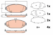 GDB2097 TRW Brake Pad Set, Disc Brake for Mercedes-Benz, Mercedes-Benz (BBDC