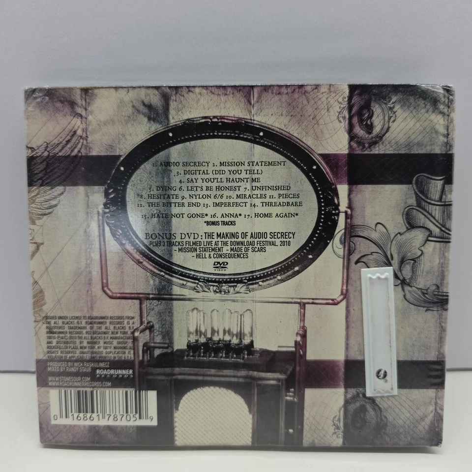 Stone Sour : Audio Secrecy CD Special  Edition DVD 2 discs (2010) NEW SEALED Foto 2 de 4