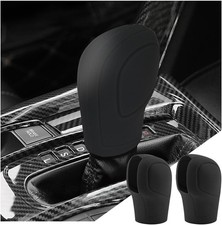 2 Pack Car Gear Shift Knob Cover, Anti-Slip Auto Knob Gear Stick Protector,Black