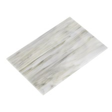 Stained Glass Sheet Mosaic Tile 5.9 Inch x 3.9 Inch, Light Grey