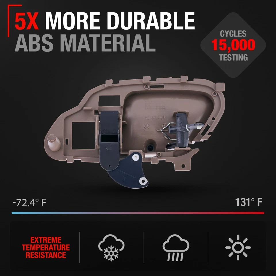 Manija de puerta interior, lado del conductor para Chevrolet GMC C&K 1500, 2500, 3500 Foto 2 de 4