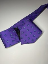 Brooks Brothers Purple Foulard Necktie Men s 100 Silk Tie Printed 58 X 3.25