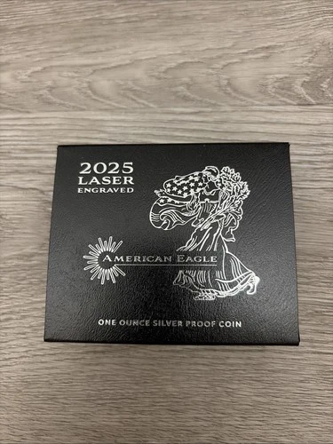 2025 W $1 American Silver Eagle Proof Laser Beam Privy w Box/COA