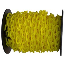 Mr. Chain Plastic Barrier Chain Reel, Yellow,...