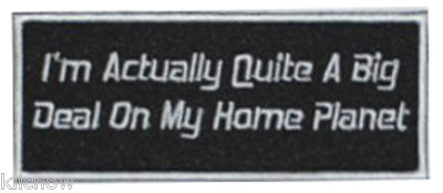 ICH BIN EIGENTLICH ZIEMLICH EINE GROSSE SACHE BESTICKTER AUFNÄHER 10 CM X 4 CM (4'' X 1 1/2'')