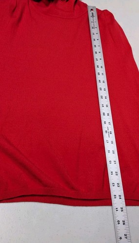 NWT Jones New York Sleeveless Turtleneck Pullover Sweater Womens M Red #7000 - Picture 5 of 8