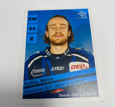 Marco Bassler #30 Sticker DEL2 Dresdner Eislöwen Saison 23/24