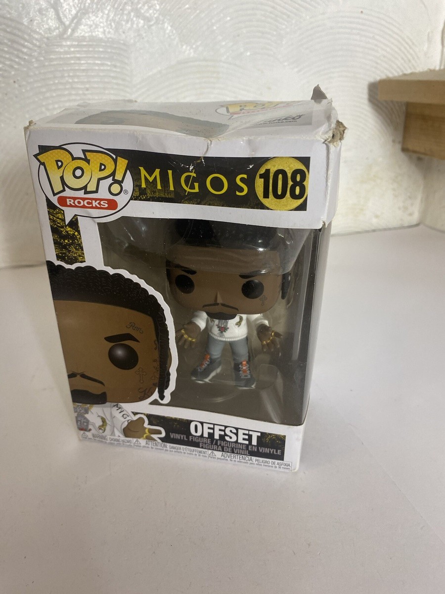 OFFICIAL FUNKO POP MIGOS OFFSET #108 VINYL FIGURE DAMAGED BOX SW3