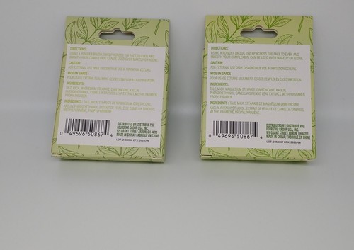 Face Powder SET OF TWO B·Pure Green Tea Infused Pressed Matte Finish NEW IN BOX - Picture 2 of 4