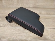 BMW E46 BLACK NAPPA LEATHER RED STITCHING ARMREST M3 328 323 325 330