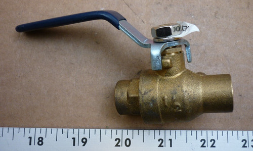 American Valve T200SW 1/2" Brass Ball Valve  Sweat On Full Port ANSI/NSF 61-8