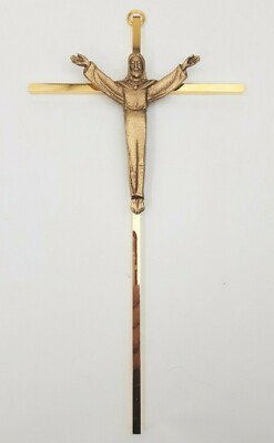 WJ Hirten 22967 Small Metal Crucifix with Gold Color Corpus WJ Hirten 22967 Small Metal Crucifix with Gold Color Corpus