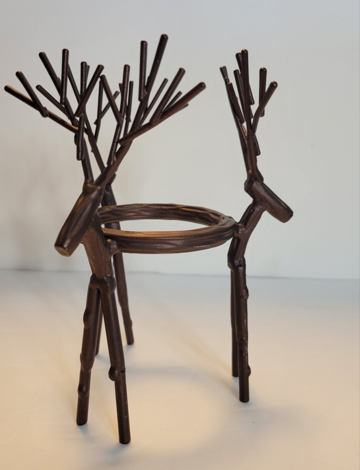 Yankee Candle Reindeer Buck Deer Metal Votive Candle Holder Rustic