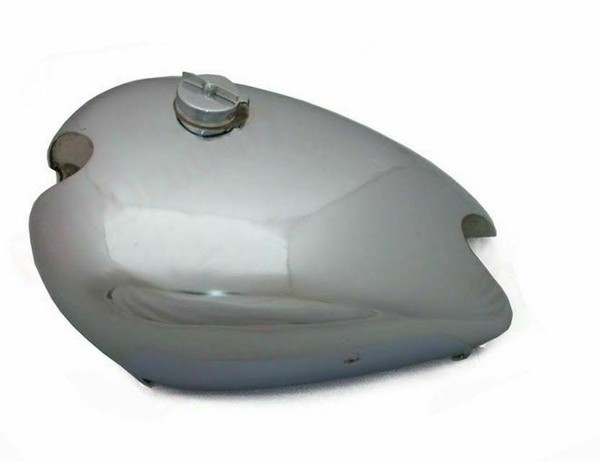 Norton ES2 Easy Zweitank Kraftstofftank Stahl Verchromt Mit Tankdeckel-image
