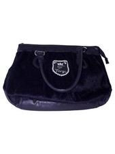 Fergi Donna Borsa Pelo Viola A Spalla A Mano Morbida 42 X 28 X 10 Cm Velluto