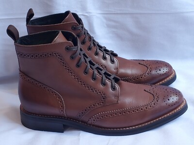 NWOB TRUSDAY BOOT CO.WINGTIP LACE UP BOOT(68371) COLOR:BROWN  display picture 1