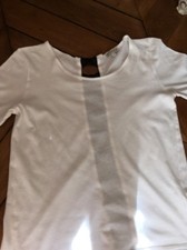 Blouse Transparente Blanche Claudie Pierlot - Taille 38 M - Mousseline De Soie - Occasion Très Bon État