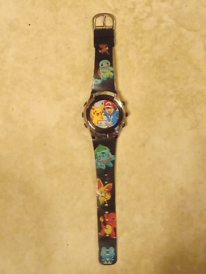 2019 Pokemon Pikachu Ash Flashing LCD Watch Accutume Watch