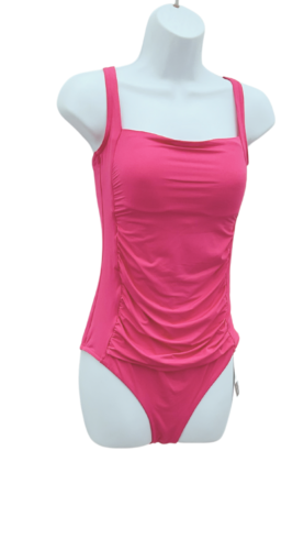TRAJE DE BAÑO ACOLCHADO CUELLO CUADRADO CONTROL BARRIGA EFERVESCENCIA ROSA 360 COLECCIÓN M&S - Imagen 5 de 6