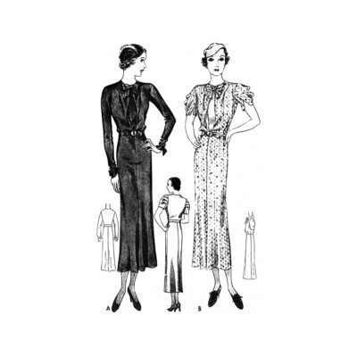 Past Patterns 7740 - 1930s Cocktail Dress Sewing Pattern bust size 38'' b38