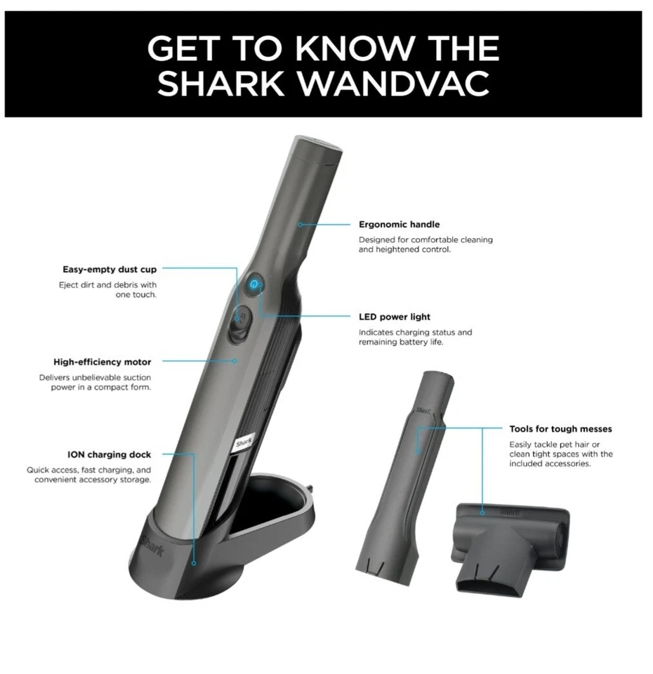 Shark WV200 Cord-Free Handheld Vacuum - Image 2 of 4
