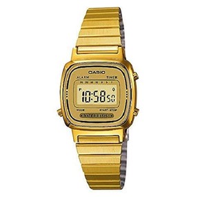 gold plated digital watch
